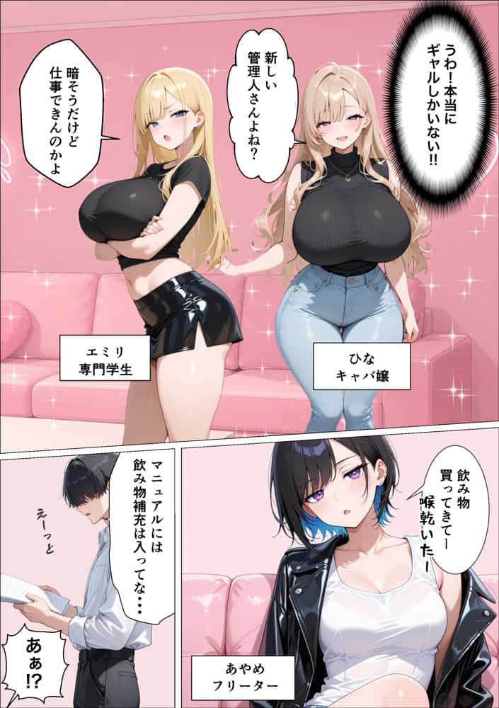 ギャル専用！？シェアハウスの管理人になった陰キャが王様ゲームで搾精されまくった話