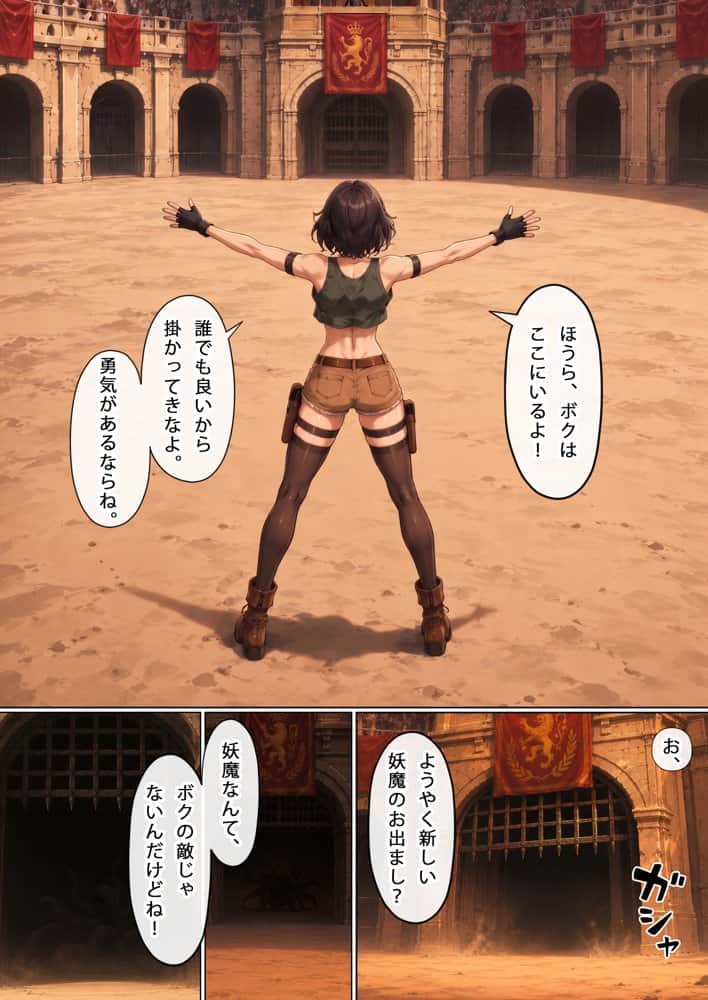 巨乳少女は触手に勝てない［コロシアム敗北編］コミック