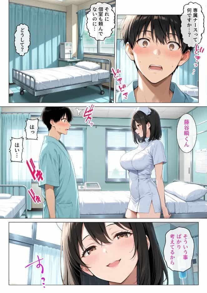 巨乳の専属ナースに入院中ずっとあまあまに逆レ●プされています【モザイク版】
