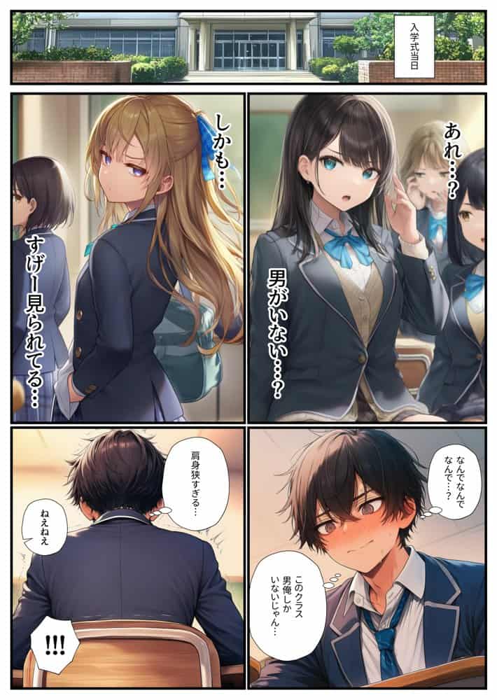 男が僕しかいない学園でギャル達の性処理係に任命されちゃった件